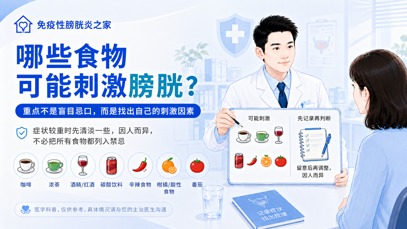 哪些食物可能刺激膀胱？