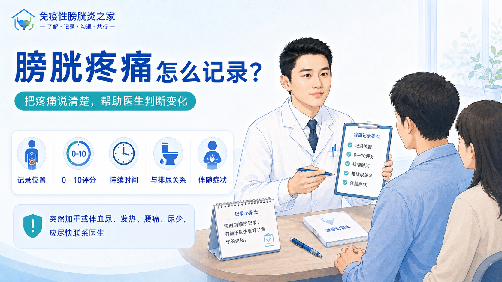 膀胱疼痛怎么记录？