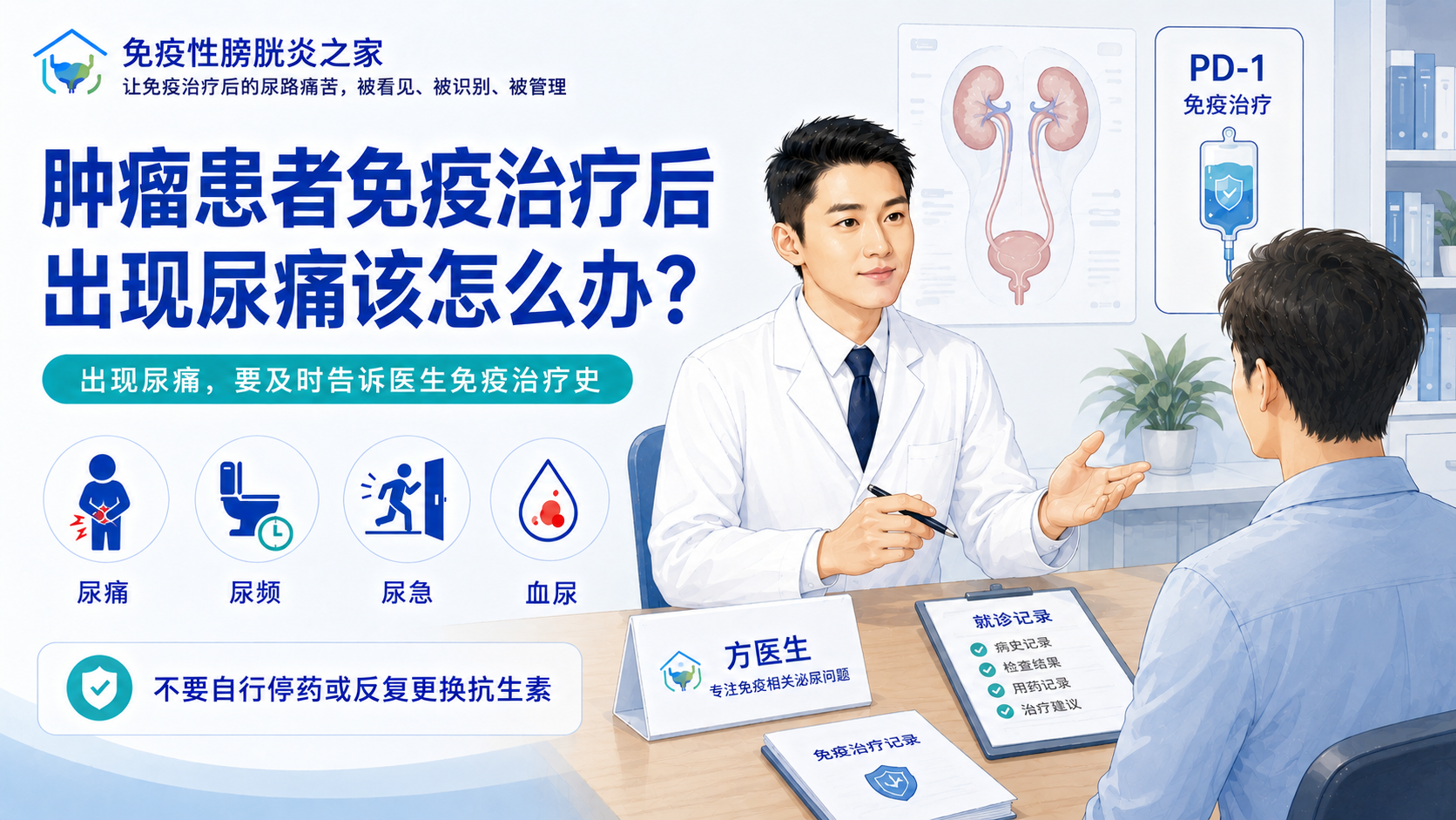 肿瘤患者免疫治疗后出现尿痛该怎么办？